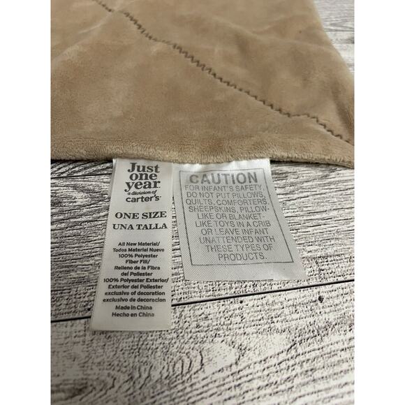 Carters Just One Year Elephant Precious First Lovey Security Blanket Brown Tan - Picture 4 of 7